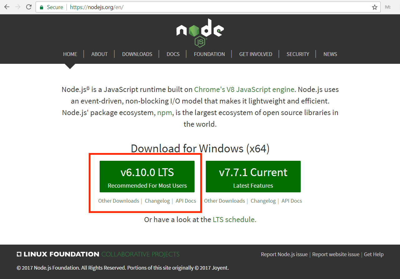 cài đặt NodeJs trên Window, Ubuntu