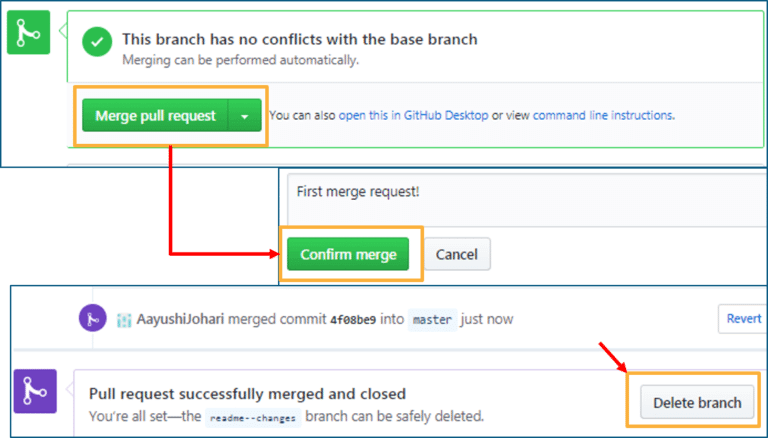 Cách Merge branch 